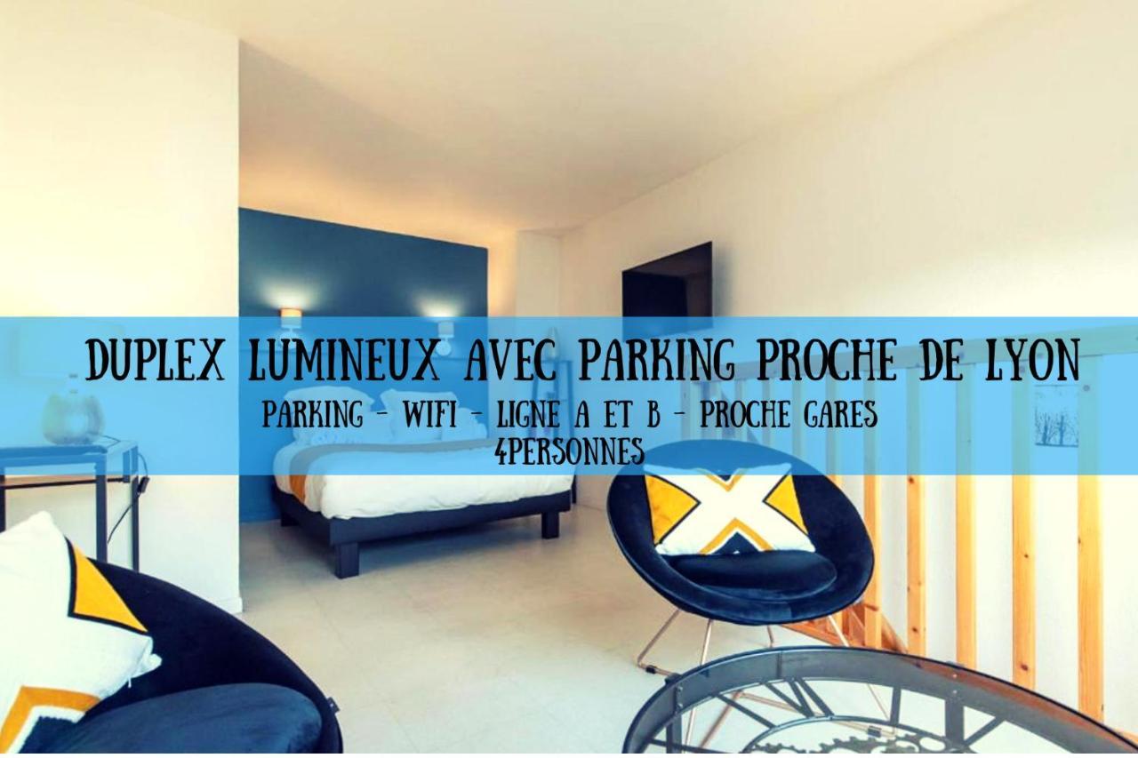 Duplex Coquet Avec Parking Proche Centre-Ville De Lyon ビユールバンヌ エクステリア 写真